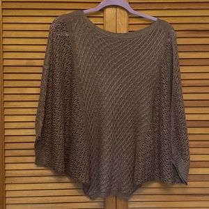Bisou Bisou Knit Poncho Sweater Top Size M